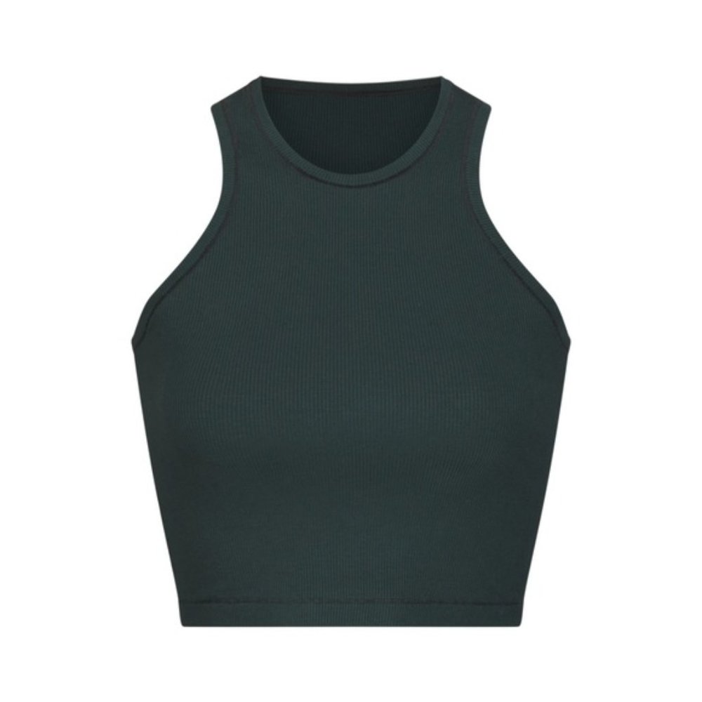 Skims Soft Lounge Racer Tank in Cypress